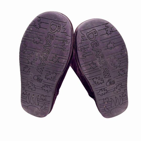 BEARPAW PURPLE SUEDE SHEEPSKIN WOOL MID CALF BOOTS - 7 SHEARLING - Picture 14 of 14